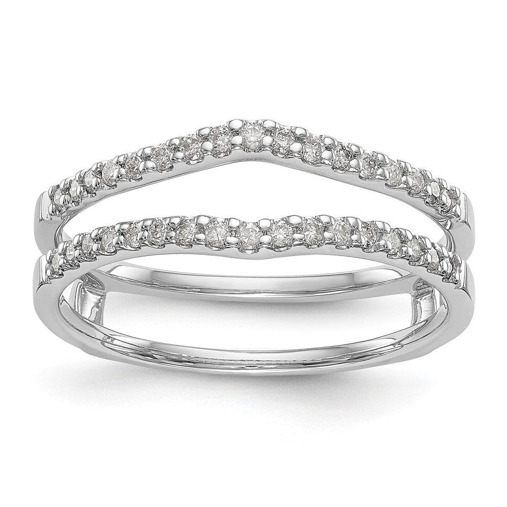14k White Gold 1/4 carat Lab Grown Diamond VS/SI+ G+ Complete Ring Guard