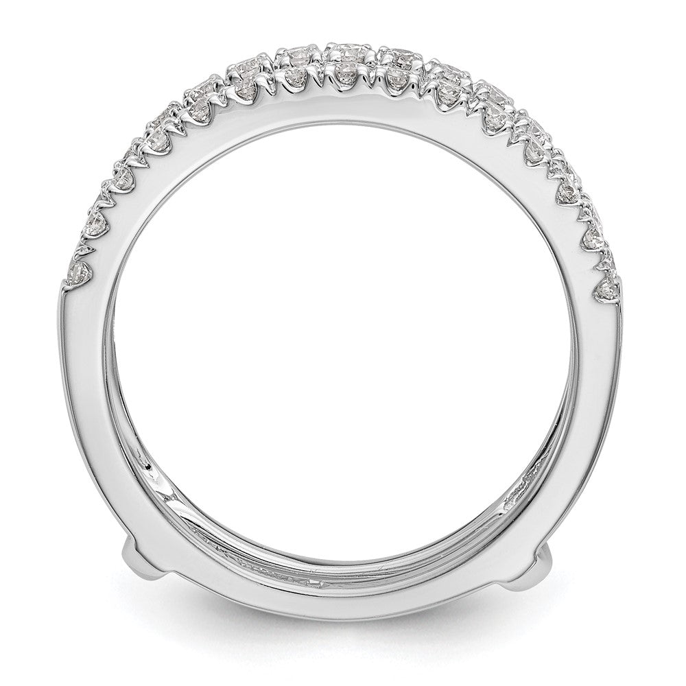 14k White Gold 1/2 carat Lab Grown Diamond VS/SI+ G+ Complete Ring Guard
