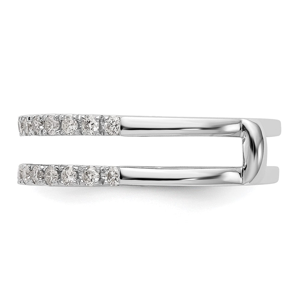 14k White Gold 1/2 carat Lab Grown Diamond VS/SI+ G+ Complete Ring Guard