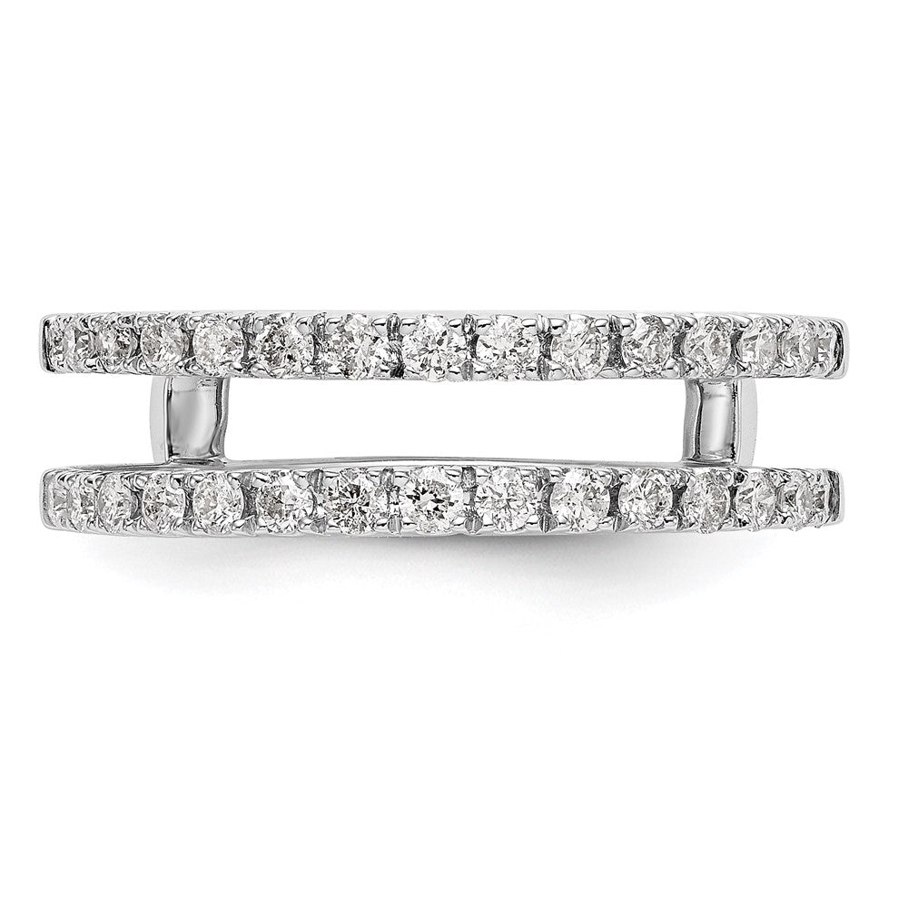 True Origin 14K White Gold 1/2 carat Lab Grown Diamond VS+ F+ Complete Ring Guard