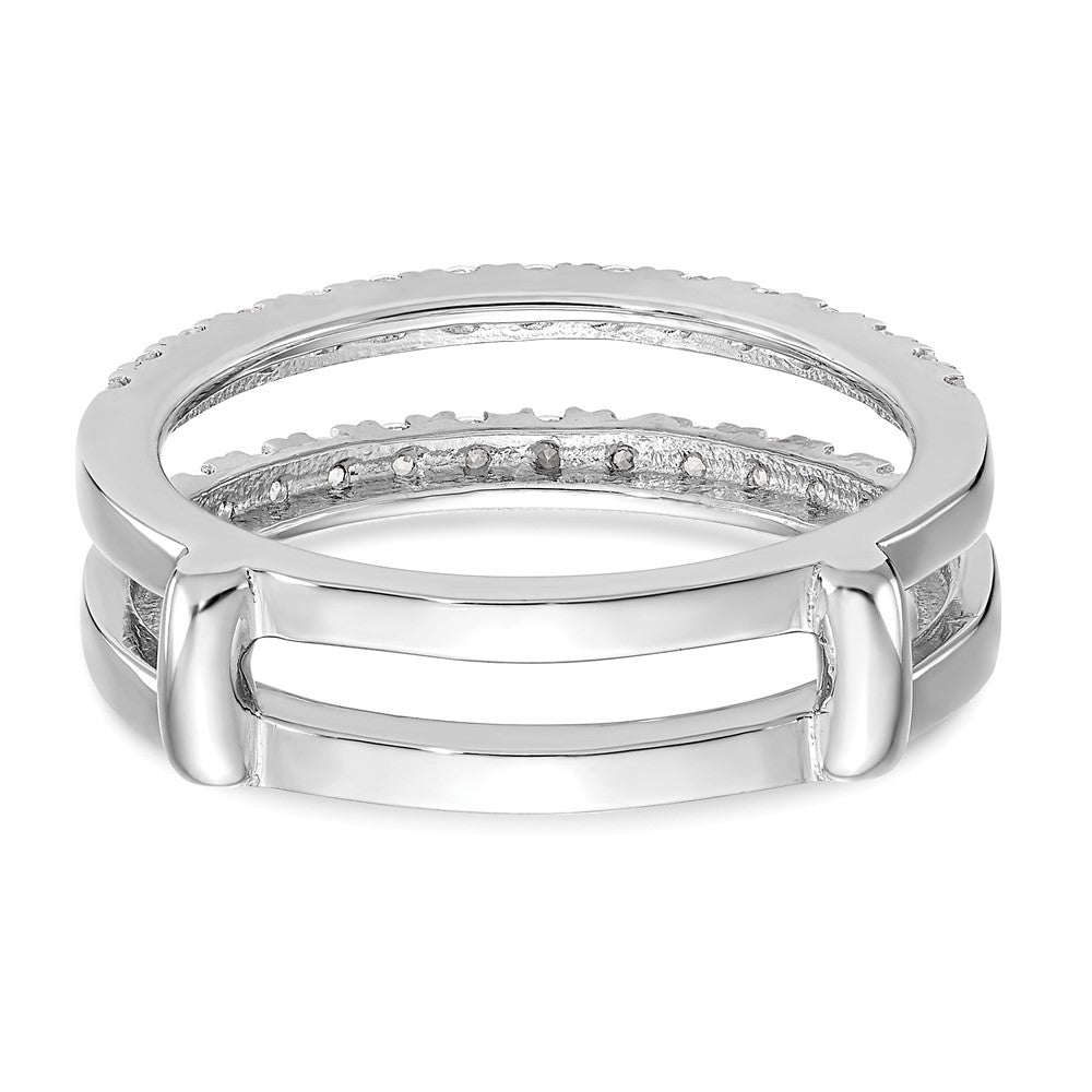 14k White Gold 1/2 carat Lab Grown Diamond VS/SI+ G+ Complete Ring Guard