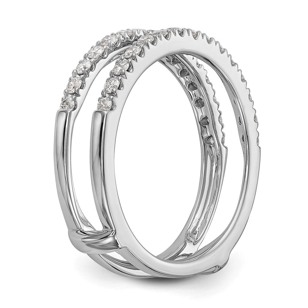 True Origin 14K White Gold 1/2 carat Lab Grown Diamond VS+ F+ Complete Ring Guard