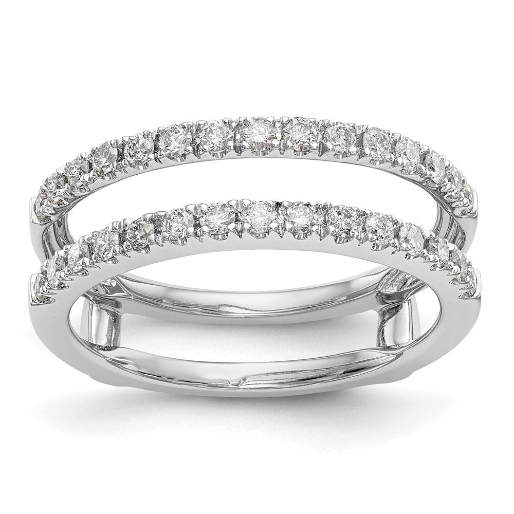 True Origin 14K White Gold 1/2 carat Lab Grown Diamond VS+ F+ Complete Ring Guard