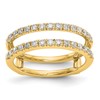14k 1/2 carat Lab Grown Diamond VS/SI+ G+ Complete Ring Guard