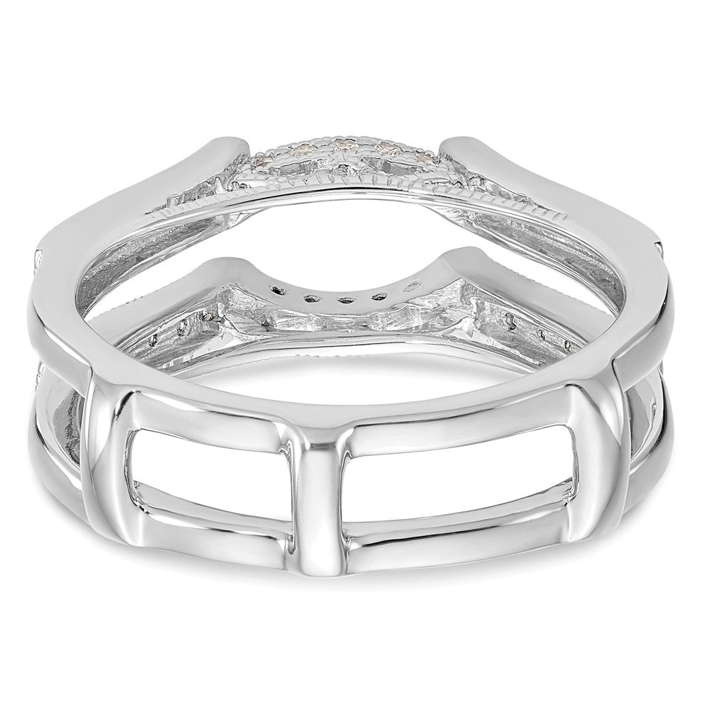 14K White Gold 1/3 carat Diamond Complete Ring Guard