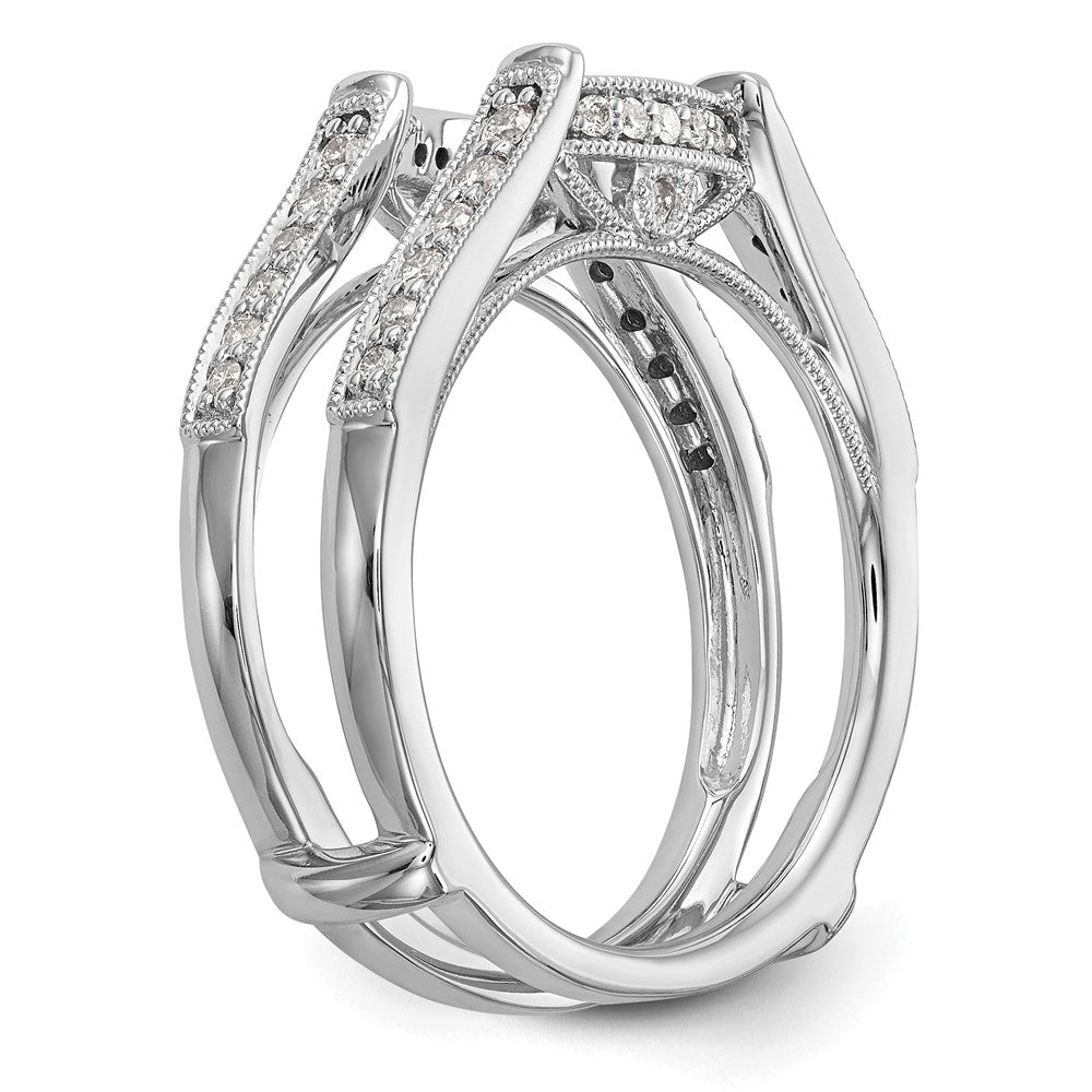 14K White Gold 1/3 carat Diamond Complete Ring Guard
