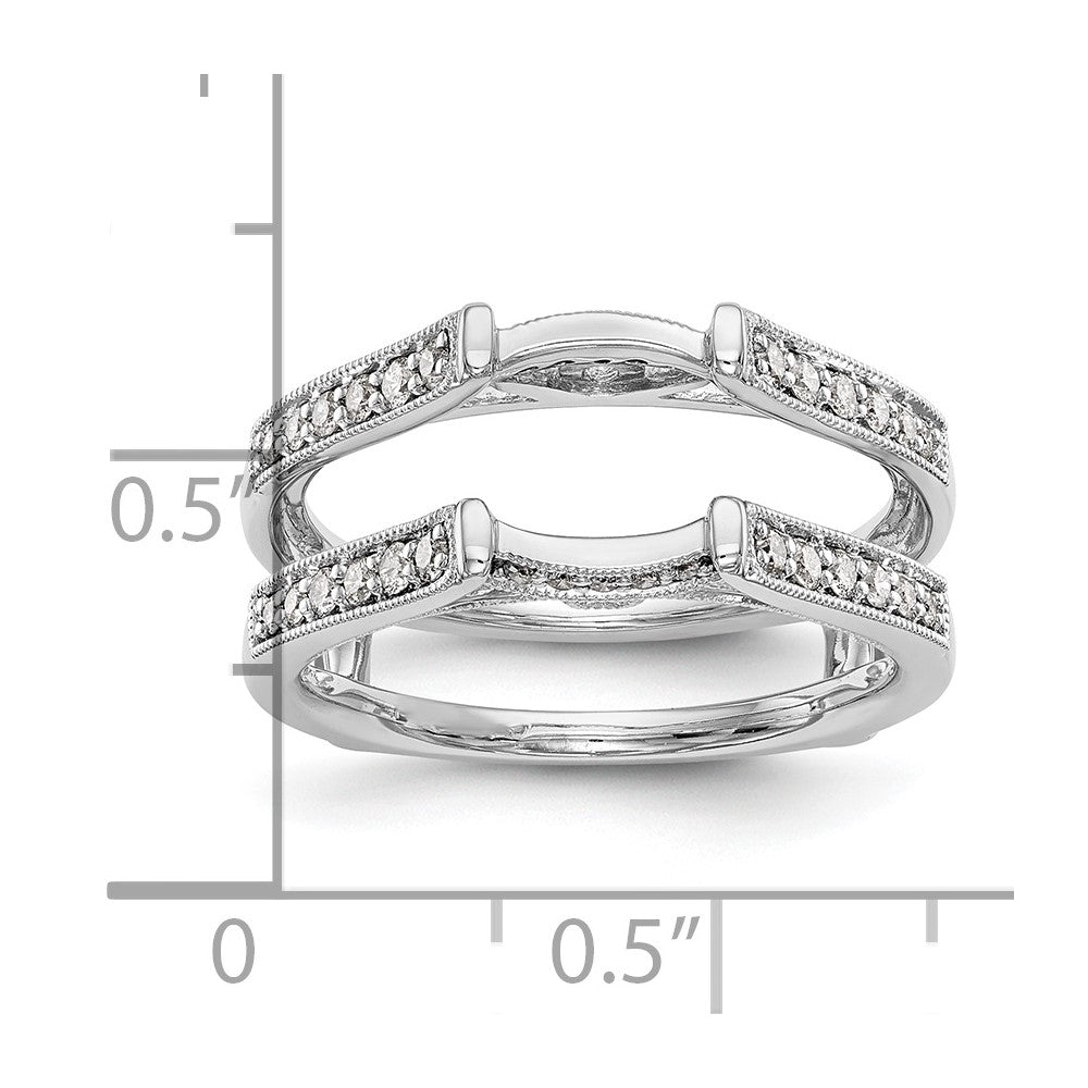 14K White Gold 1/3 carat Diamond Complete Ring Guard