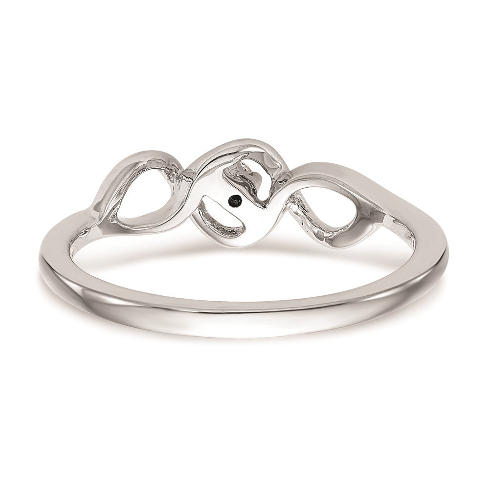 First Promise 14k White Gold 1/20 carat Round Diamond Complete Promise/Engagement Ring