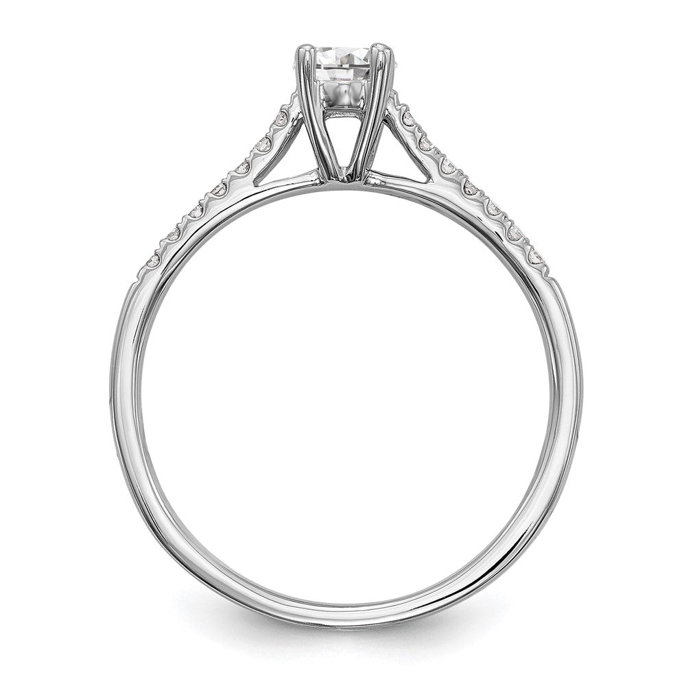 First Promise 14k White Gold 1/5 carat Lab Grown Diamond VS/SI+ G+ Complete Petite Engagement Ring
