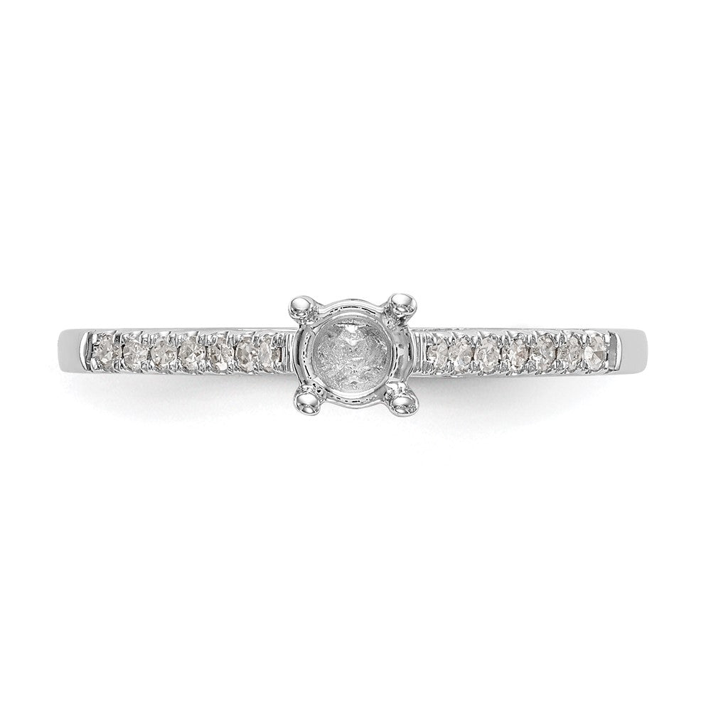 First Promise 14k White Gold 1/5 carat Lab Grown Diamond VS/SI+ G+ Complete Petite Engagement Ring