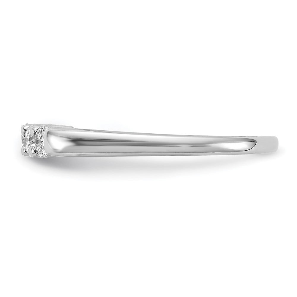 14K White Gold 5-Stone Shared Prong (Holds 5-2.9mm Round) Diamond Band Mounting