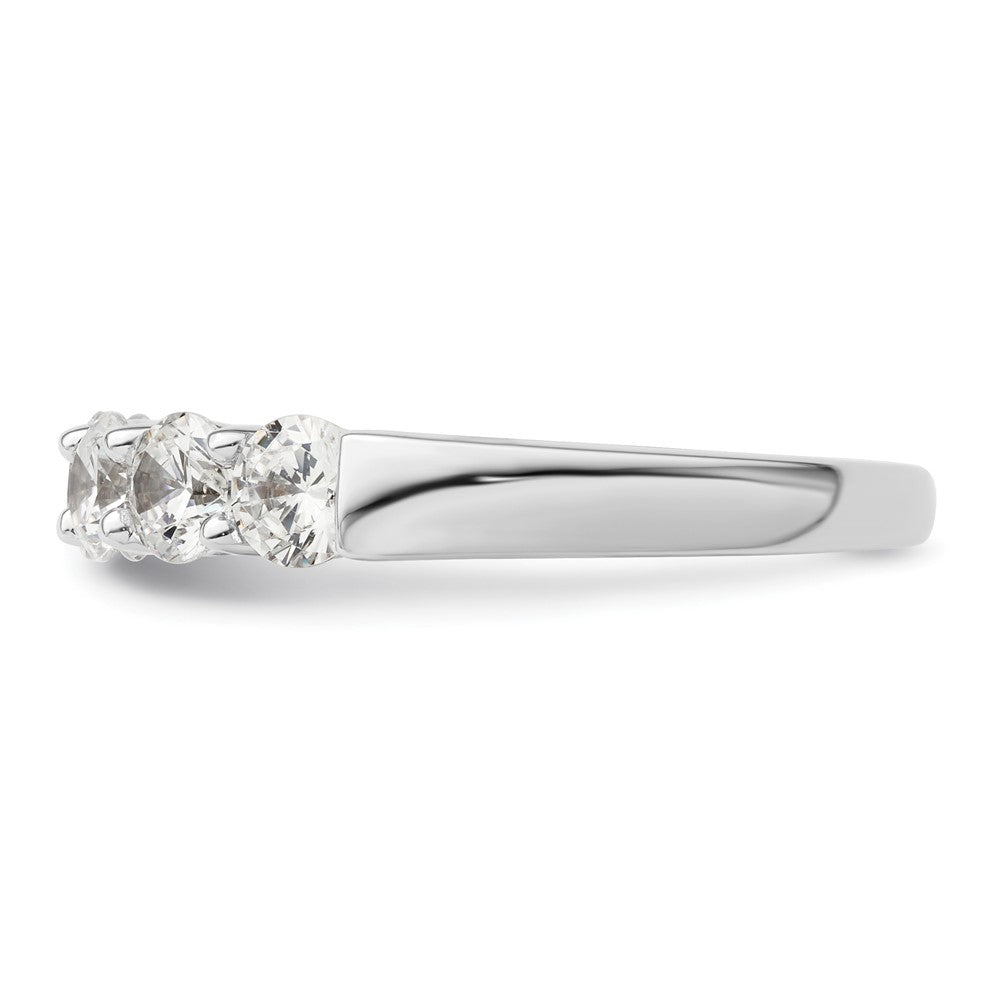 14K White Gold 5-Stone Shared Prong (Holds 5-4.3mm Round) Diamond Band Mounting
