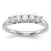14K White Gold 5-Stone Shared Prong (Holds 5-2.9mm Round) Diamond Band Mounting