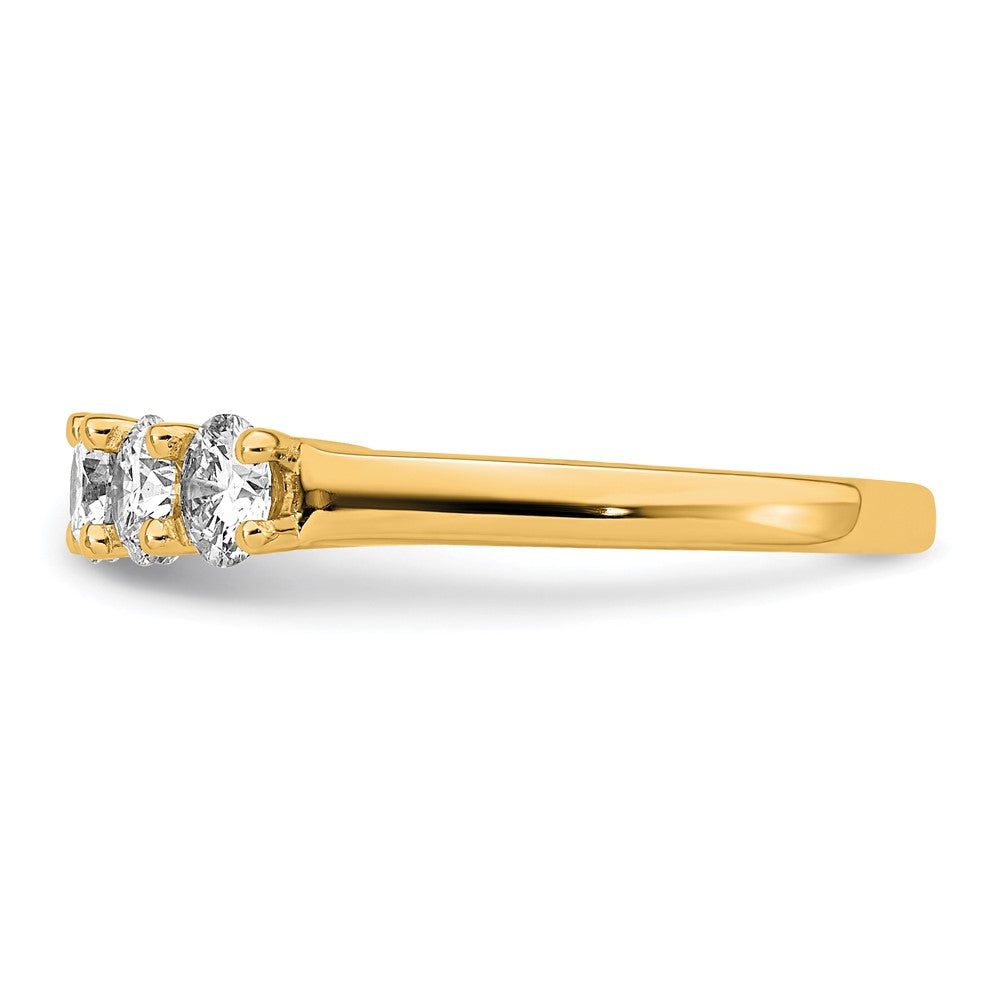 14K Yellow Gold 5-Stone Shared Prong (Holds 5-4.3mm Round) Diamond Band Mounting