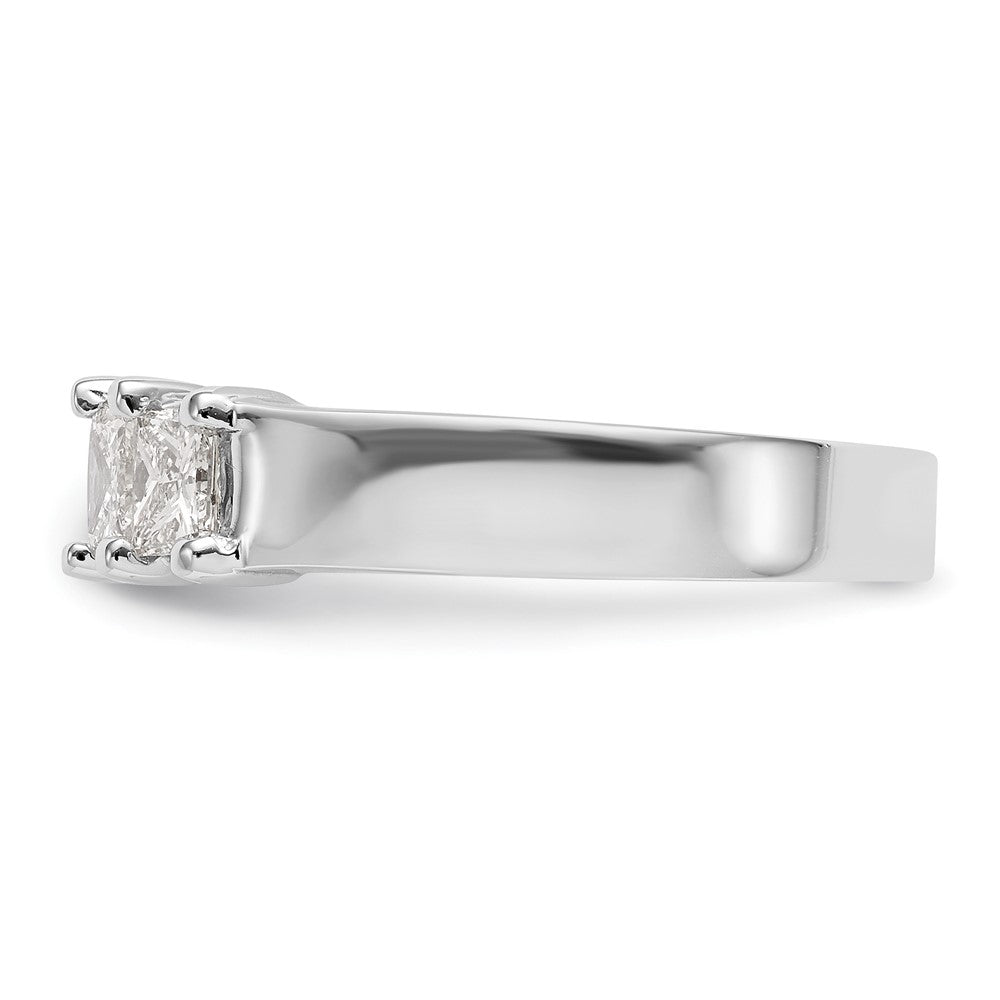 14K White Gold 5-Stone Shared Prong (Holds 1-3.7, 2-3.6, 2-3.5mm Princess) Diamond Band Mounting