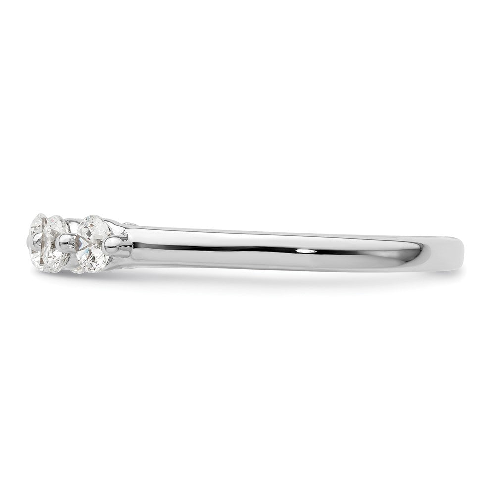 14K White Gold 5-Stone Shared Prong (Holds 5-2.9mm Round) Diamond Band Mounting