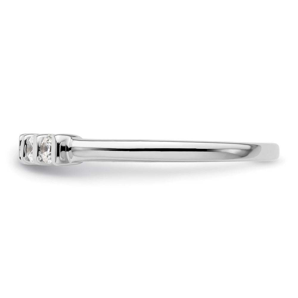 14K White Gold 5-Stone Half-Bezel (Holds 5-2.3mm Round) Diamond Band Mounting