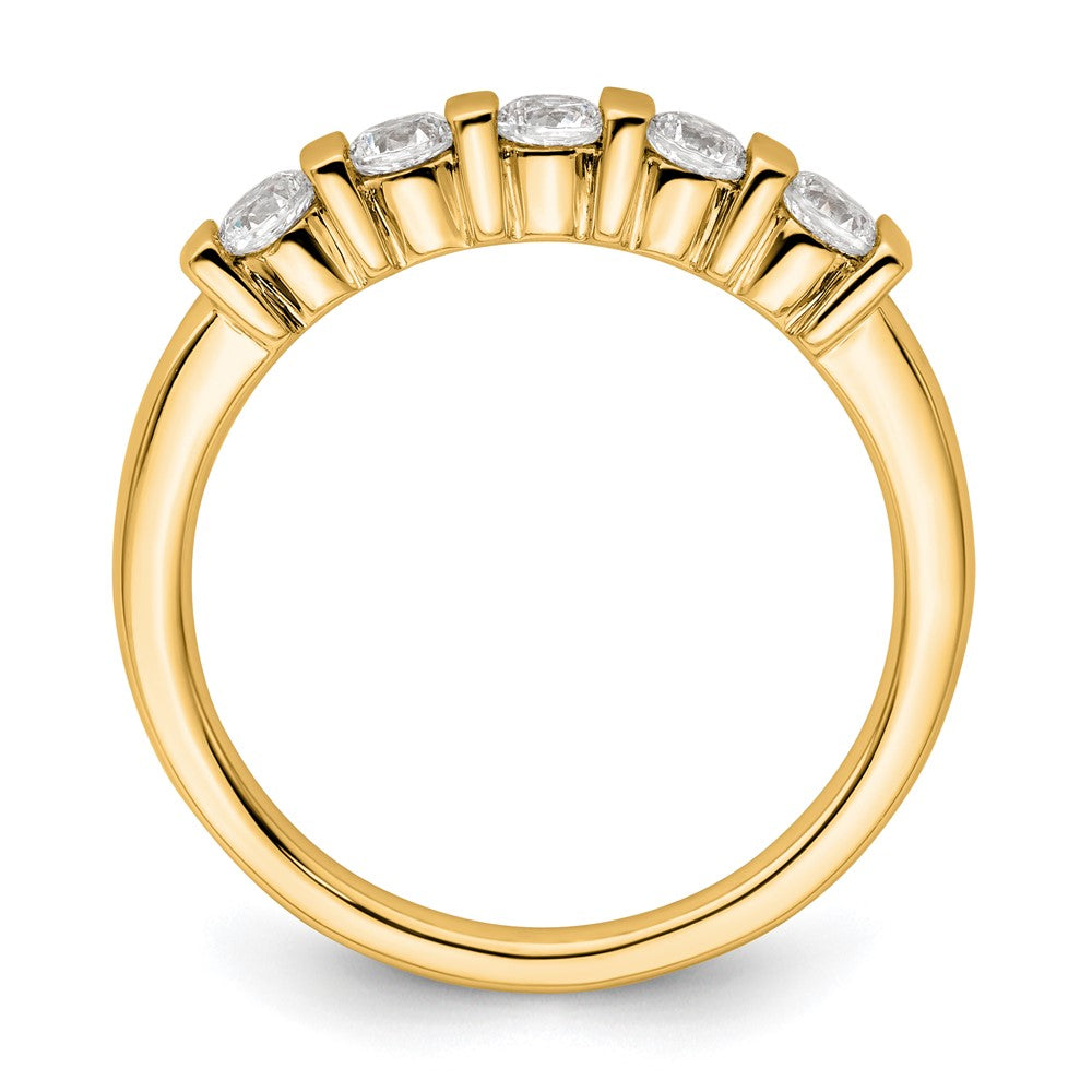 14K White Gold 5-Stone Half-Bezel (Holds 5-2.9mm Round) Diamond Band Mounting