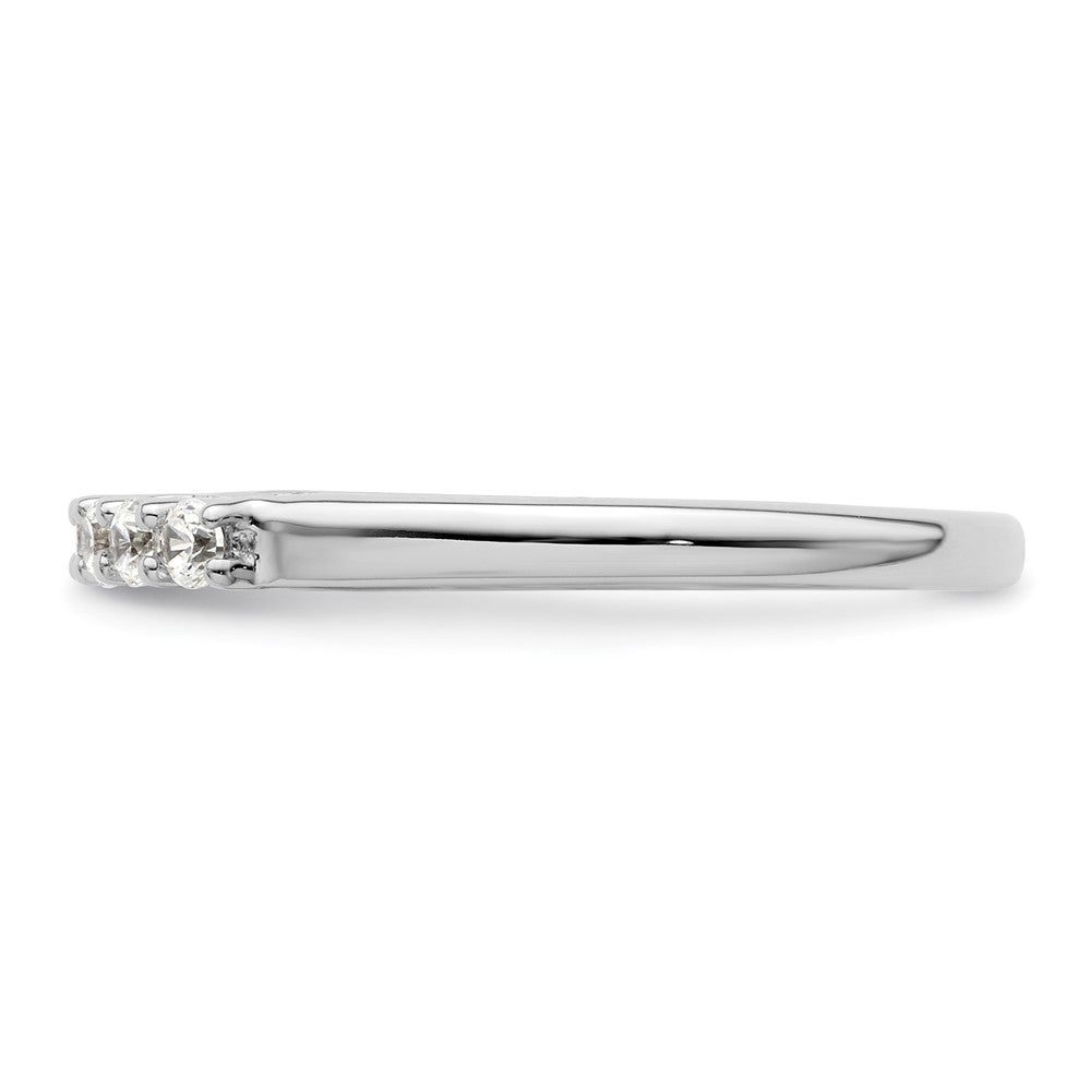 14K White Gold 6-Stone Shared Prong (Holds 6-2.1mm Round) Diamond Band Mounting