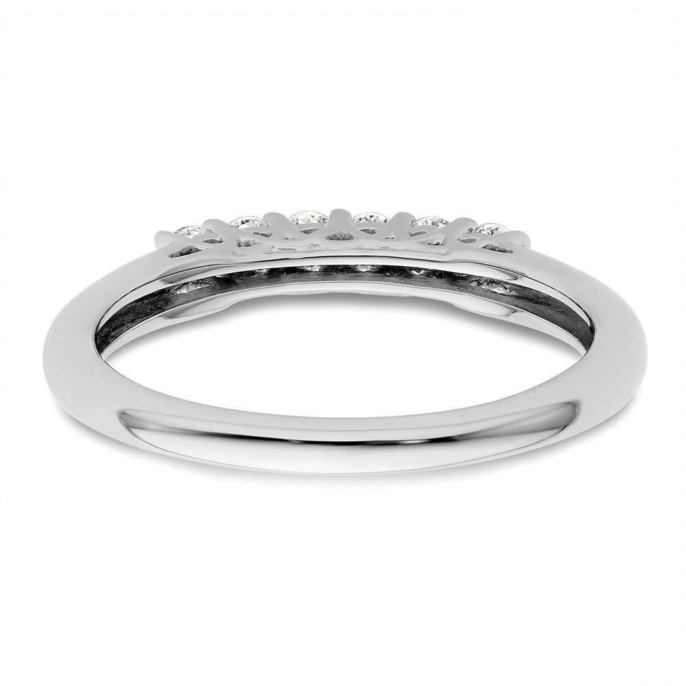 14K White Gold 6-Stone Shared Prong (Holds 6-2.1mm Round) Diamond Band Mounting