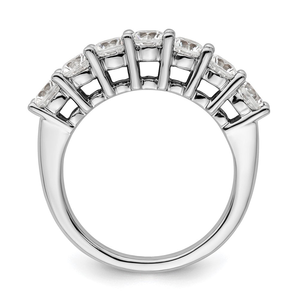 14K White Gold 7-Stone Shared Prong (Holds 7-3.9mm Round) Diamond Band Mounting