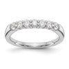 14K White Gold 7-Stone Shared Prong (Holds 7-3.0mm Round) Diamond Band Mounting