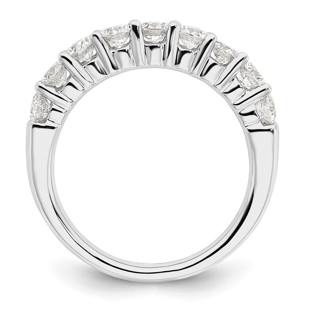14K White Gold 9-Stone Shared Prong (Holds 9-3.2mm Round) Diamond Band Mounting