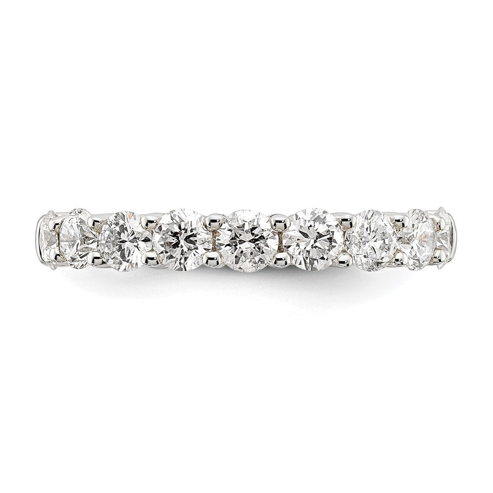 14K White Gold 9-Stone Shared Prong (Holds 9-3.2mm Round) Diamond Band Mounting