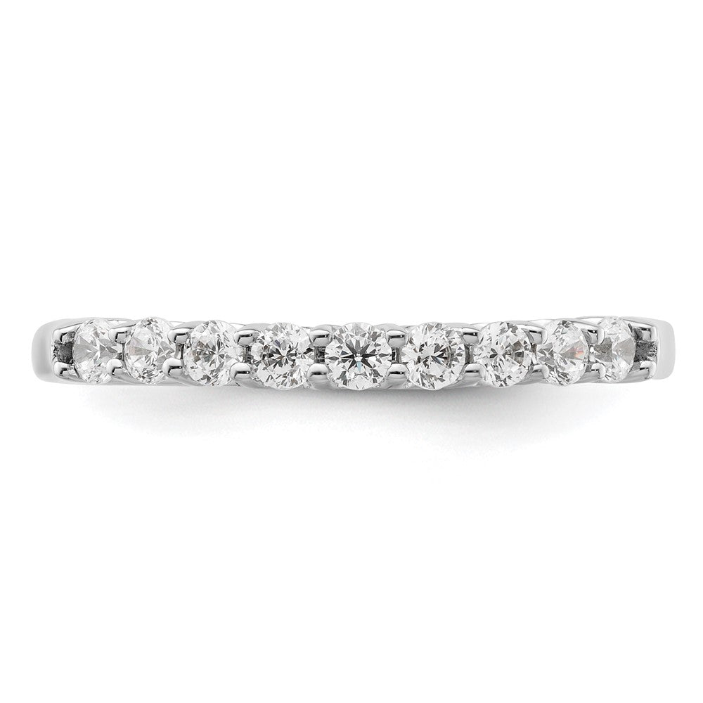 14K White Gold 9-Stone Shared Prong (Holds 9-2.1mm Round) Diamond Band Mounting