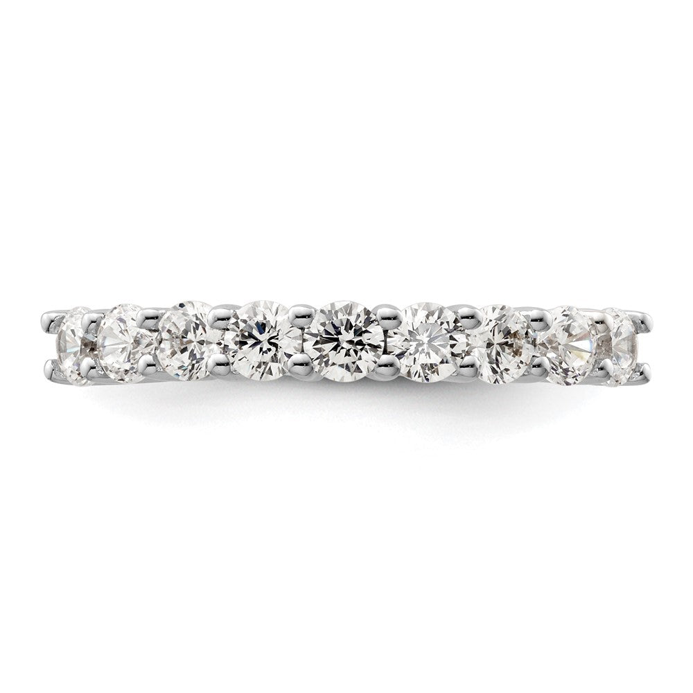 14K White Gold 9-Stone Shared Prong (Holds 9-3.0mm Round) Diamond Band Mounting
