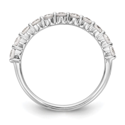 14K White Gold 11-Stone 3/4 carat Complete Diamond Band