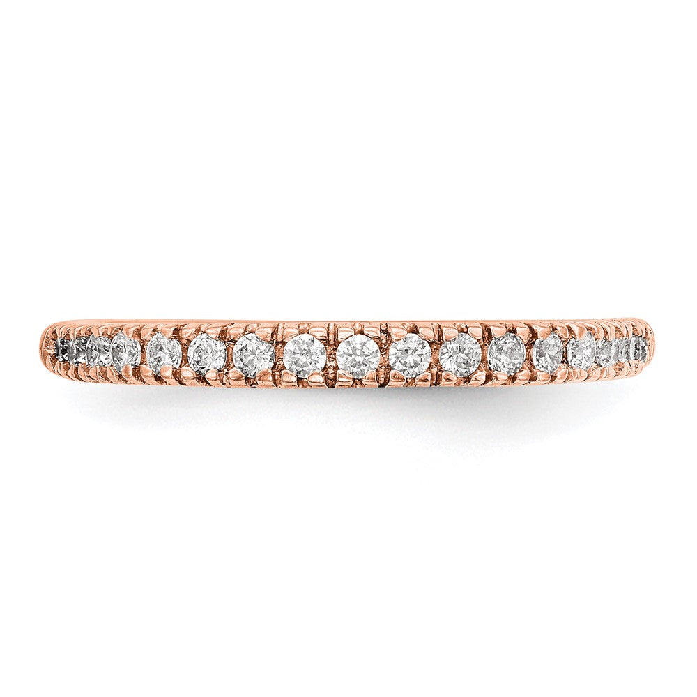 14K Rose Gold 1/4 carat Complete Diamond Band