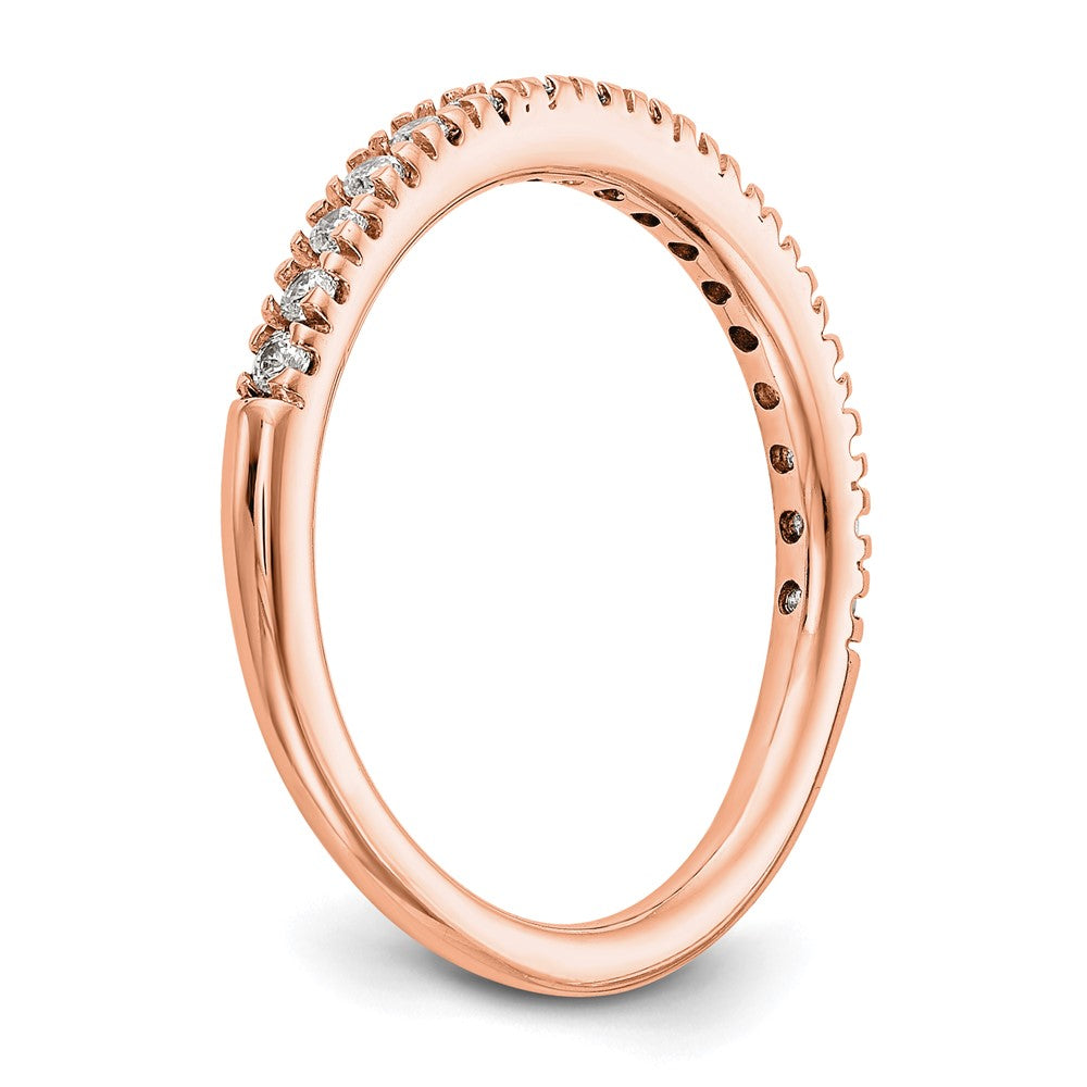 True Origin 14K Rose Gold 1/4 carat Lab Grown Diamond VS+ F+ Complete Wedding Band