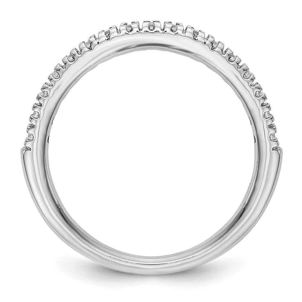 True Origin 14K White Gold 1/4 carat Lab Grown Diamond VS+ F+ Complete Wedding Band