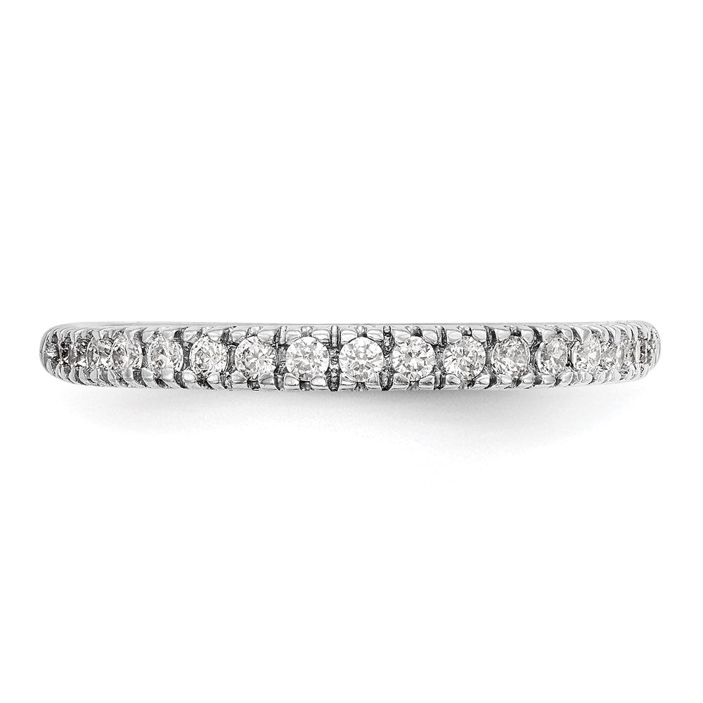 True Origin 14K White Gold 1/4 carat Lab Grown Diamond VS+ F+ Complete Wedding Band