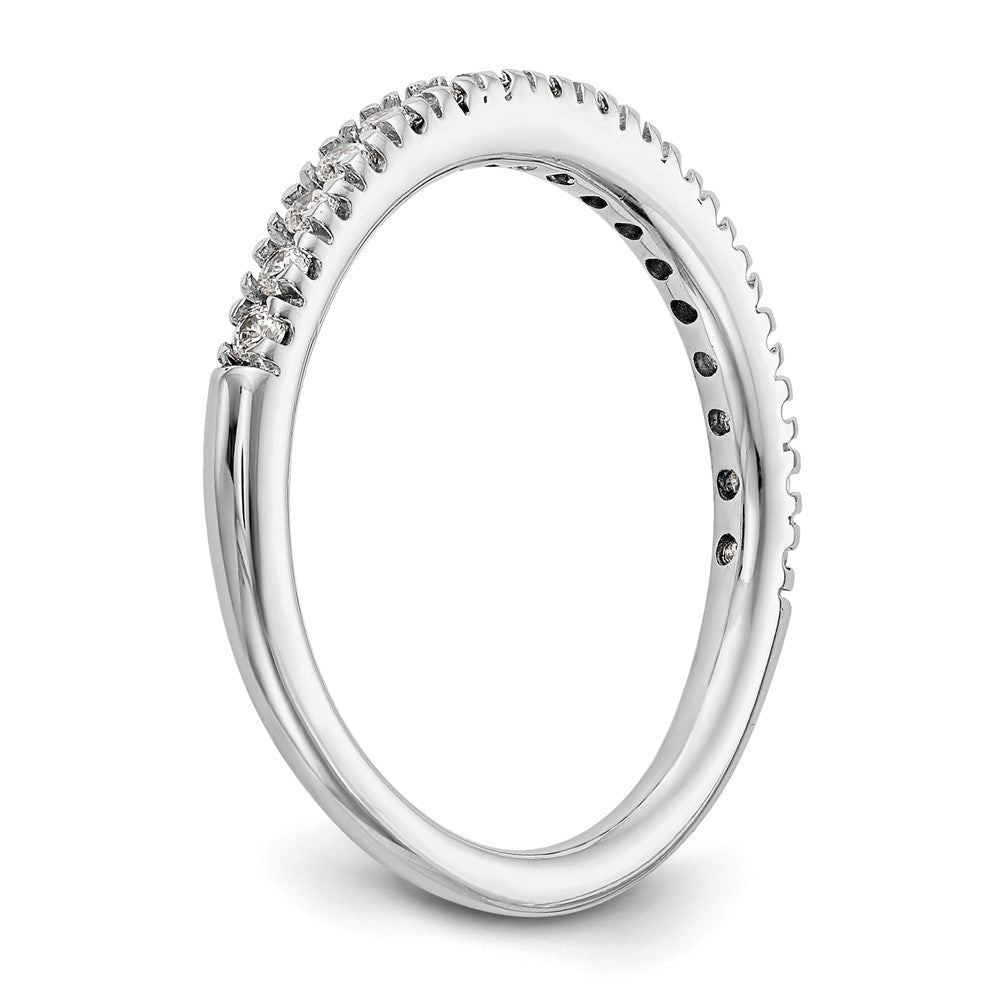True Origin 14K White Gold 1/4 carat Lab Grown Diamond VS+ F+ Complete Wedding Band