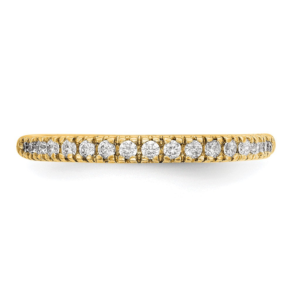 True Origin 14K Yellow Gold 1/4 carat Lab Grown Diamond VS+ F+ Complete Wedding Band