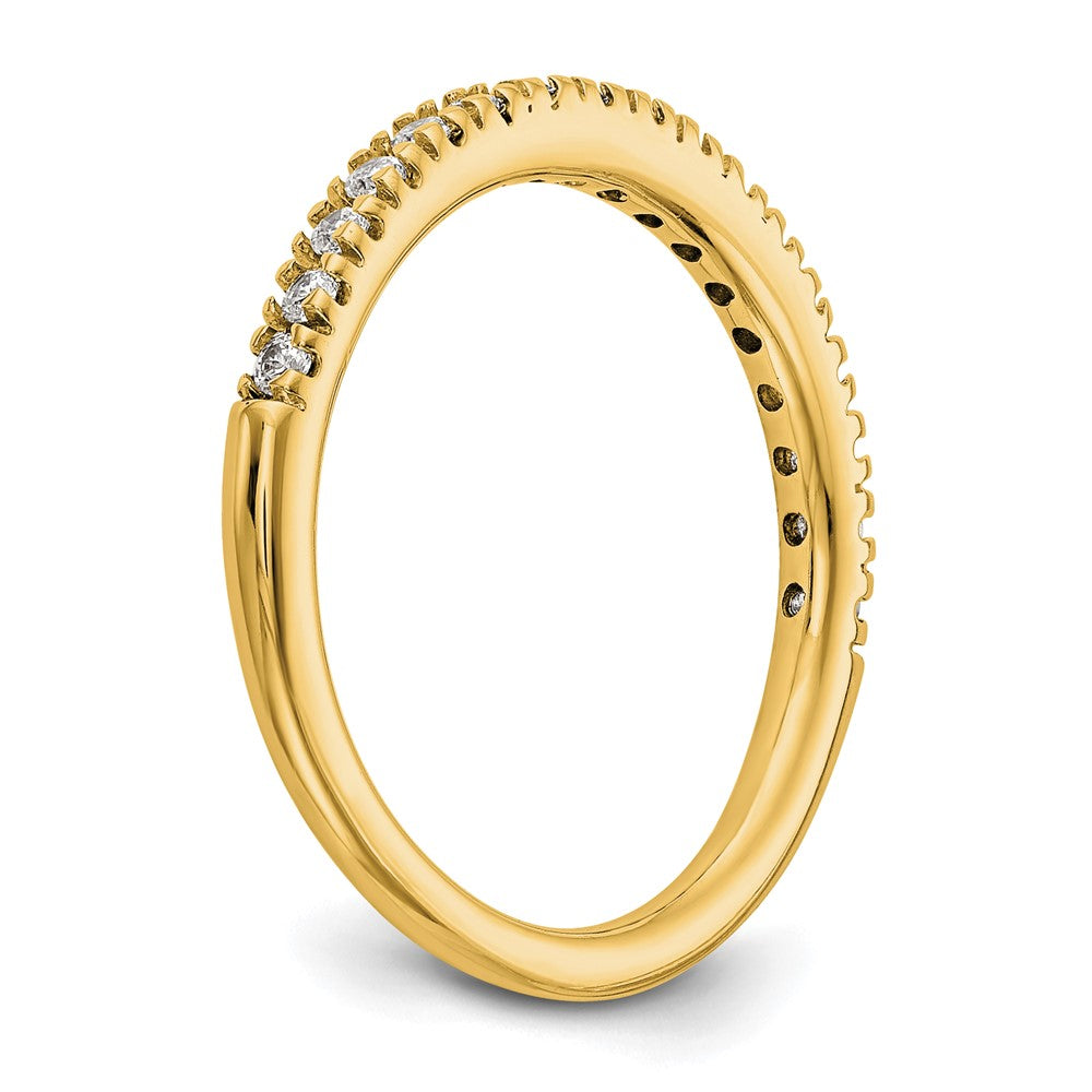 True Origin 14K Yellow Gold 1/4 carat Lab Grown Diamond VS+ F+ Complete Wedding Band