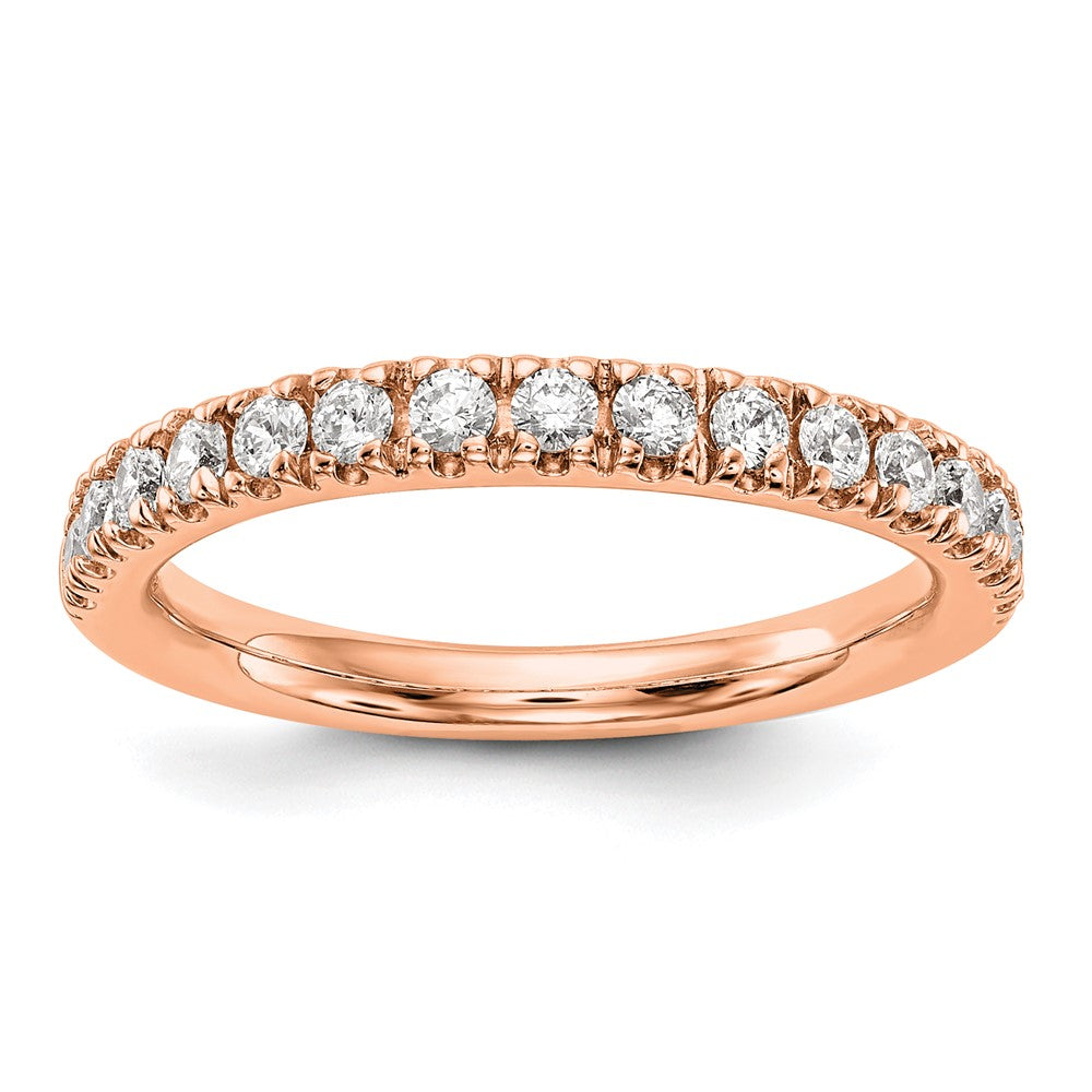 True Origin 14K Rose Gold 1/2 carat Lab Grown Diamond VS+ F+ Complete Wedding Band