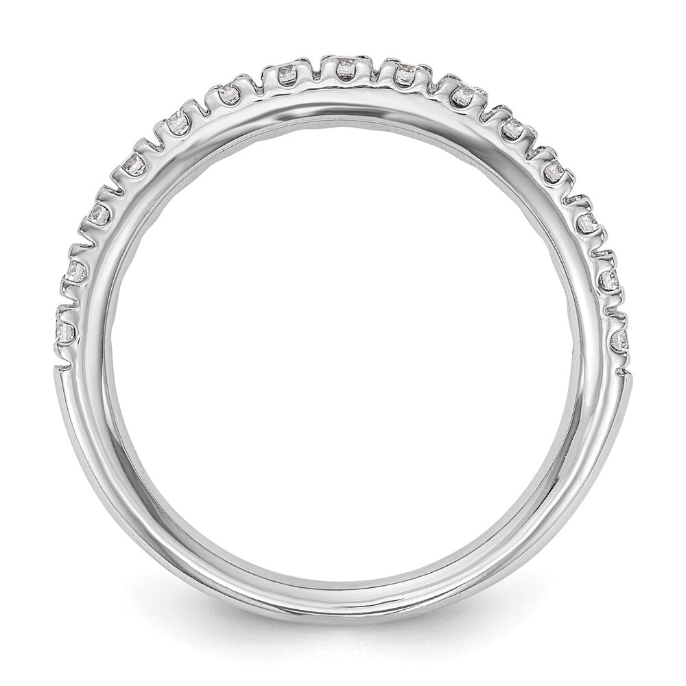 True Origin 14K White Gold 1/2 carat Lab Grown Diamond VS+ F+ Complete Wedding Band