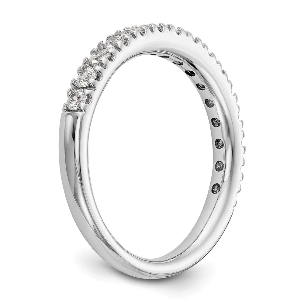 True Origin 14K White Gold 1/2 carat Lab Grown Diamond VS+ F+ Complete Wedding Band