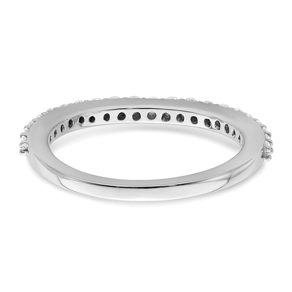 True Origin 14K White Gold 3/8 carat Lab Grown Diamond VS+ F+ Complete Wedding Band
