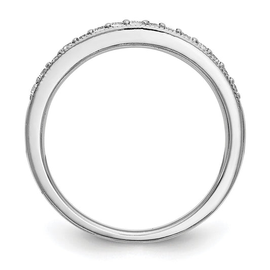 True Origin 14K White Gold 1/4 carat Lab Grown Diamond VS+ F+ Complete Wedding Band