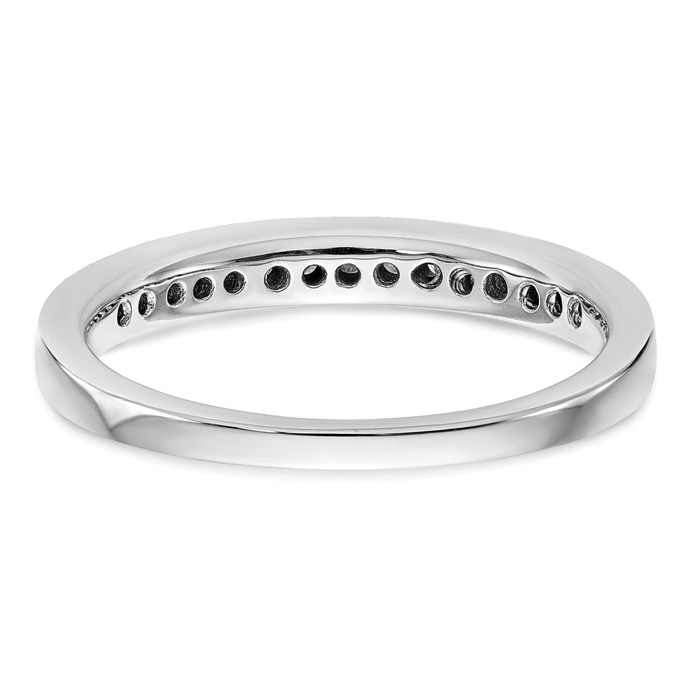 14K White Gold Beaded Edge 1/5 carat Complete Diamond Band