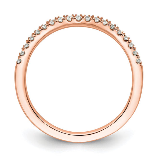 14K Rose Gold Diamond Band