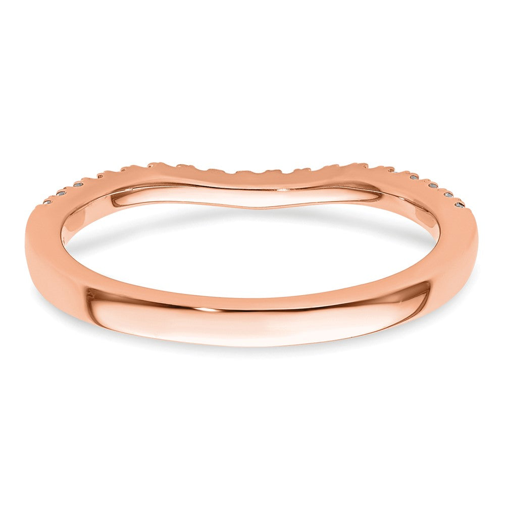14K Rose Gold Diamond Band