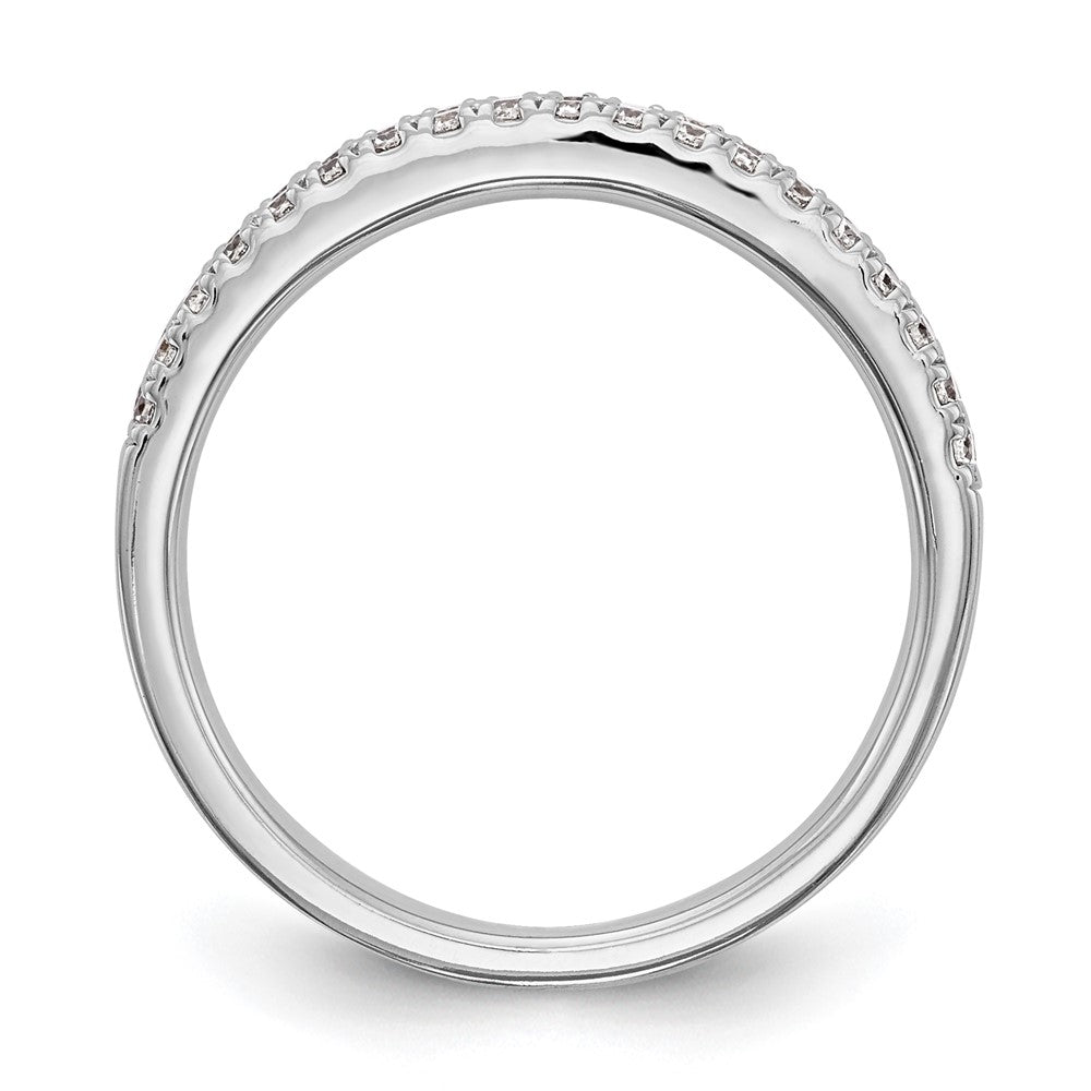 14k White Gold 3/8 carat Lab Grown Diamond VS/SI+ G+ Complete Double Row Band