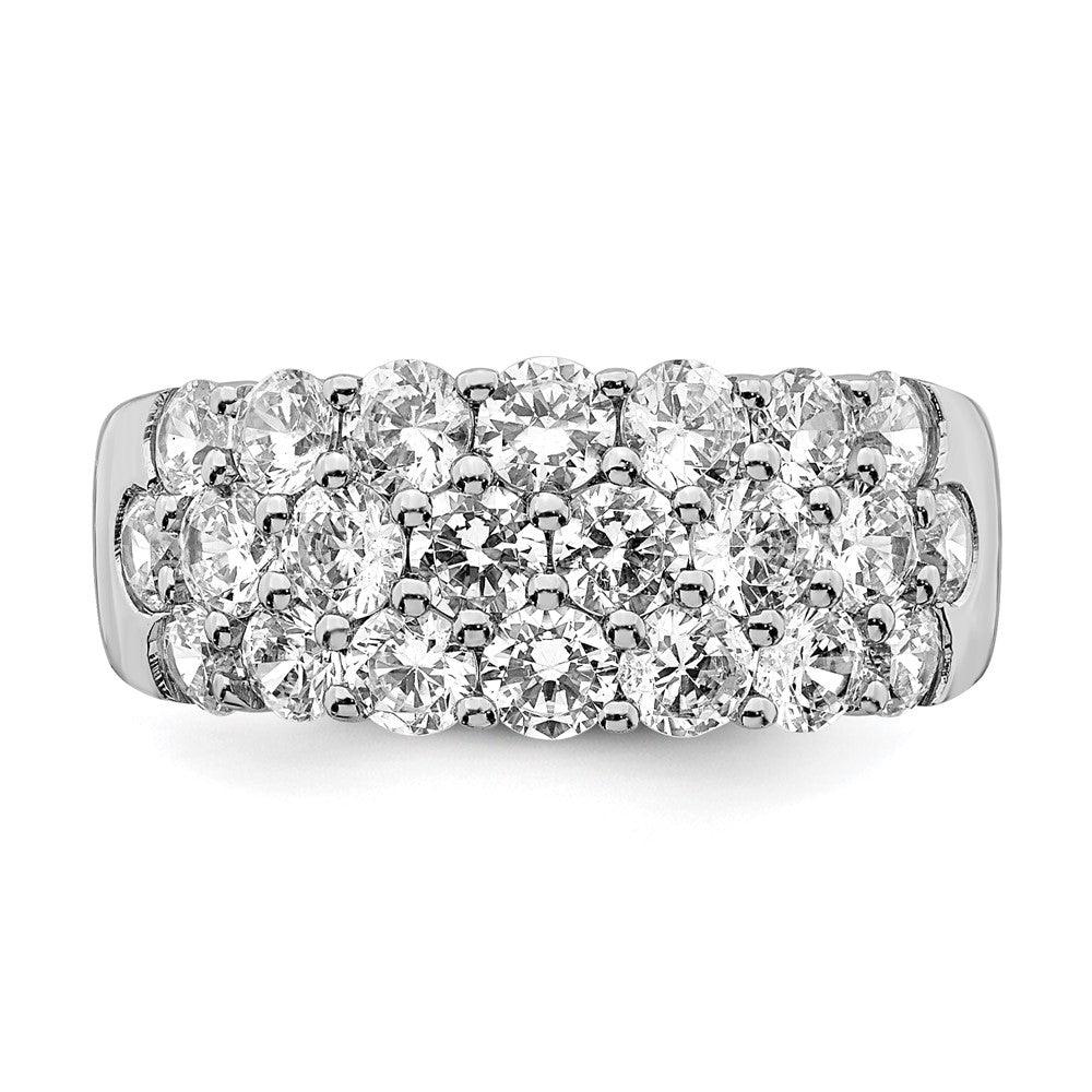 14k White Gold 2 1/2 carat Lab Grown Diamond VS/SI+ G+ Complete Fashion Band