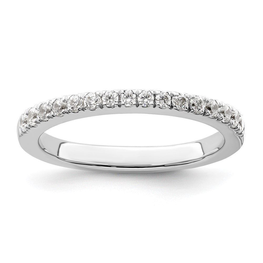 14K White Gold 1/3 carat Diamond Complete Wedding Band