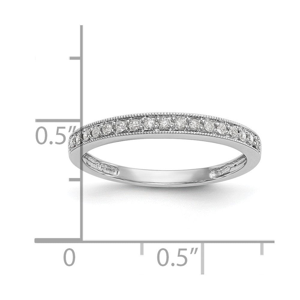 14k White Gold 1/6 carat Lab Grown Diamond VS/SI+ G+ Complete Size 9 Wedding Band